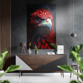 Red Eagle Brushed Aluminum Dibond Wall Art.